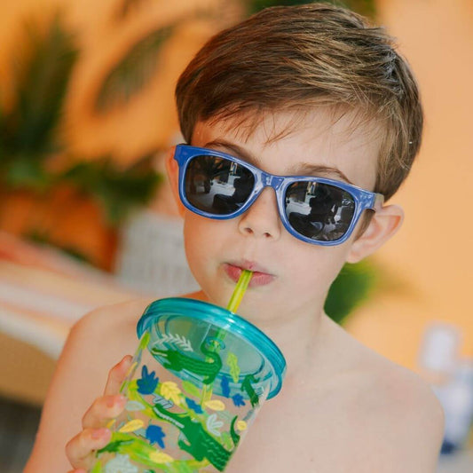 😎 Frankie Ray Kids Sunglasses | Gadget Blue With White Star |  6-14 years