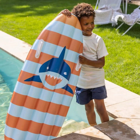 Inflatable Surfboard - Striped Shark, 120 cm